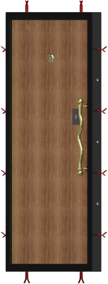 Vue 3D face avant porte forte