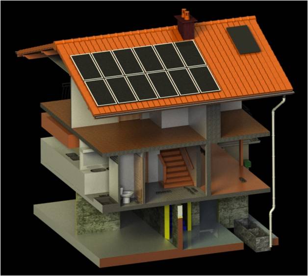 Vue en coupe 3D