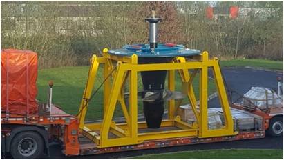 Bâti de transport pour turbine hydro-électrique type Kaplan